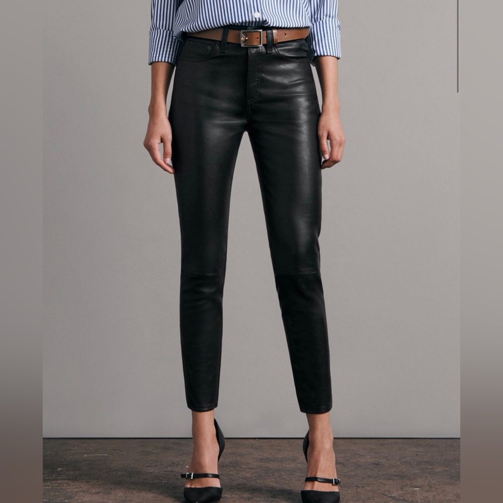 Nina High-Rise Skinny Leather Pant